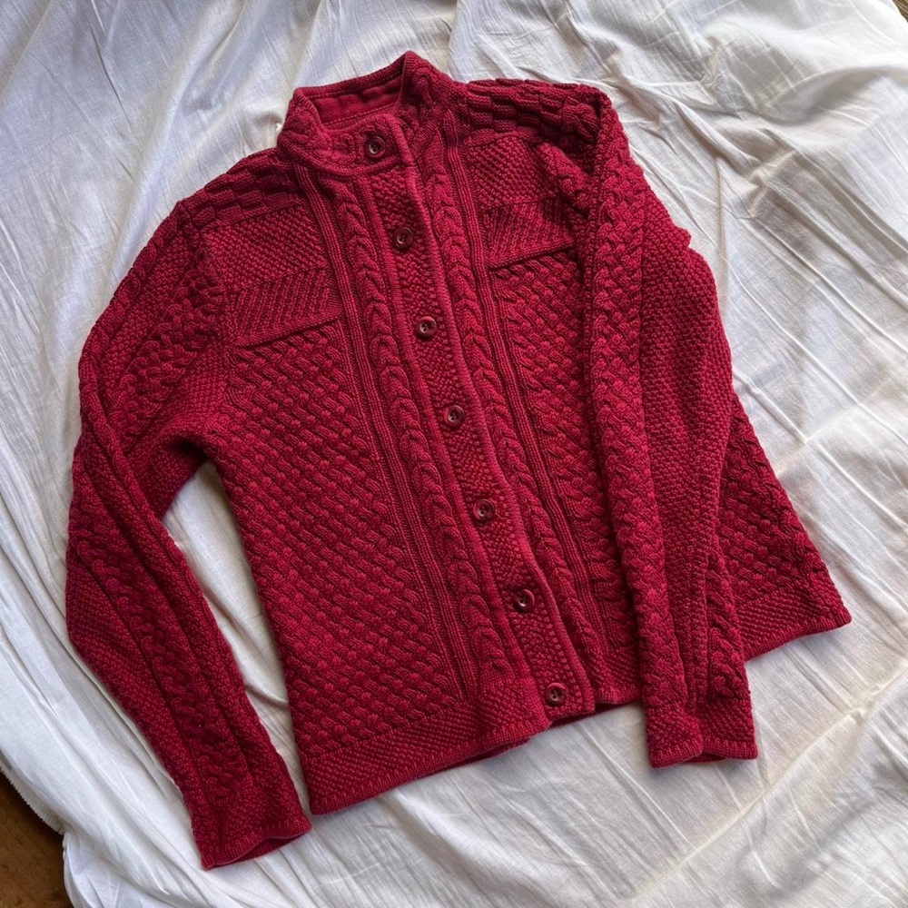 Cotton Cable Knit Cardigan